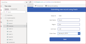Using Patch function to submit data from a Custom Form in Power Apps ...